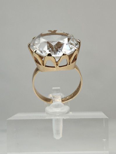 Vintage Quartz gold ring  