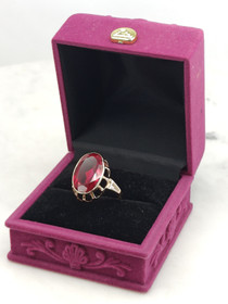Vintage synthetic Ruby gold ring  