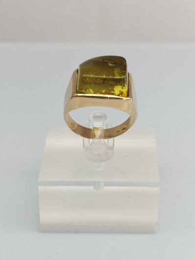 Vintage Baltic Amber gold ring  