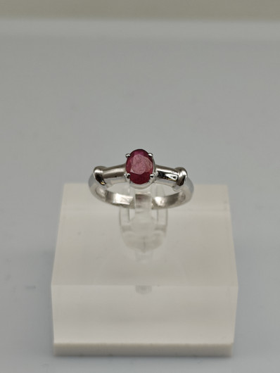Vintage Ruby silver ring  