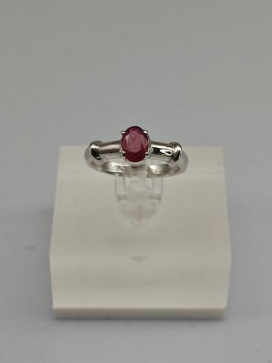 Vintage Ruby silver ring  