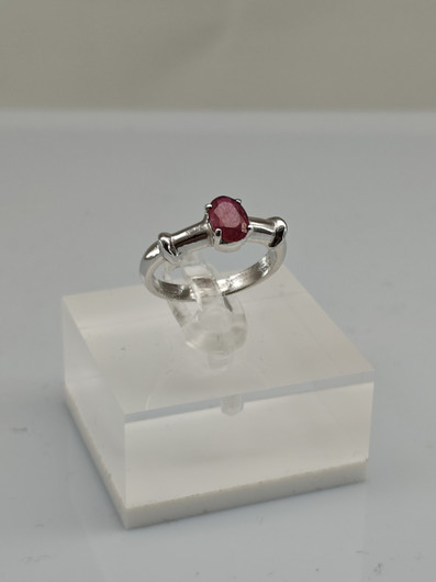 Vintage Ruby silver ring  