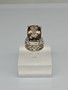 Vintage silver ring with smoke quartz