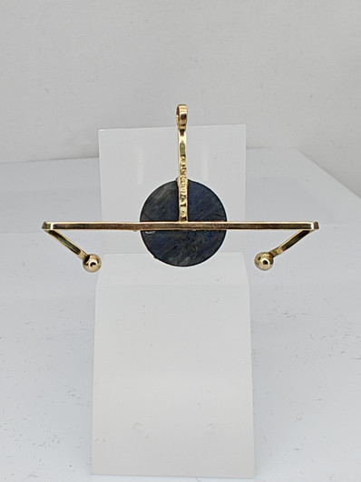 Vintage golg pendant with Labradorite stone