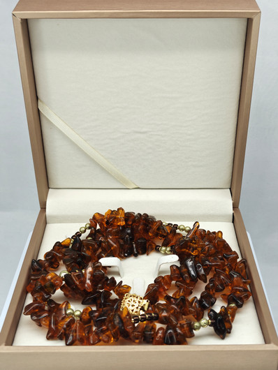 Vintage Baltic Amber necklace 71 cm