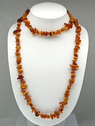 Vintage Baltic amber necklace 130cm