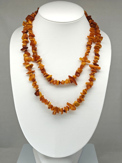 Vintage Baltic amber necklace 130cm