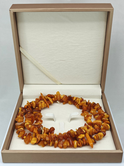Vintage Baltic amber necklace 130cm