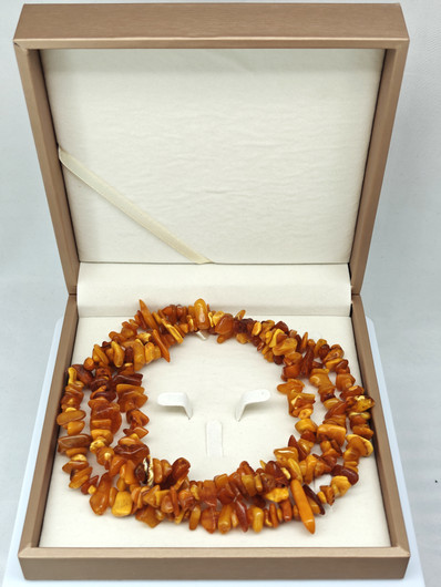 Vintage Baltic amber necklace 130cm