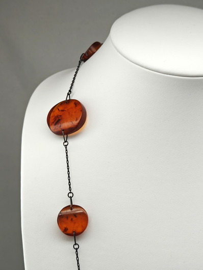 Vintage Baltic Amber necklace 74 cm