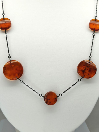 Vintage Baltic Amber necklace 74 cm
