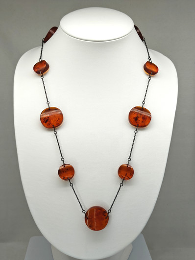 Vintage Baltic Amber necklace 74 cm