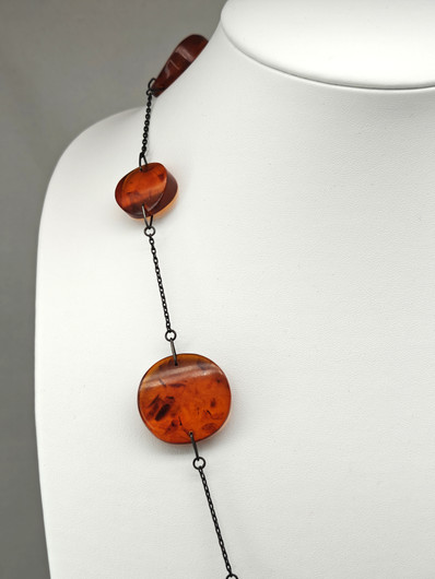 Vintage Baltic Amber necklace 74 cm