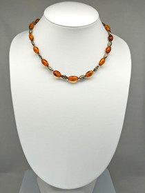 Vintage Itä-meren Meripihka kaulakoru 51 cm