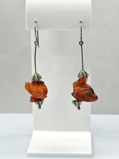 Vintage Baltic amber earrings