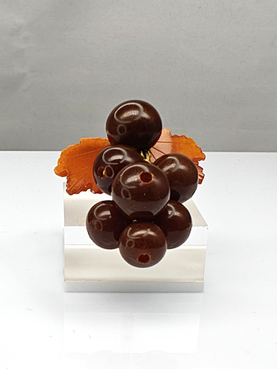 Vintage Baltic amber brooch ,like leaves and berries