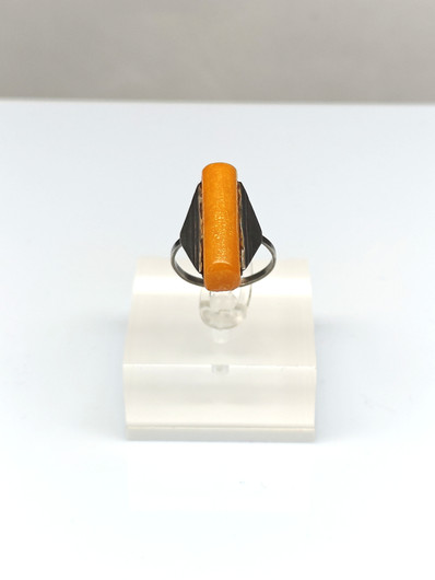 Vintage Baltic Amber silver ring