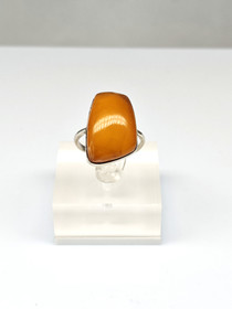 Vintage Baltic Amber silver ring