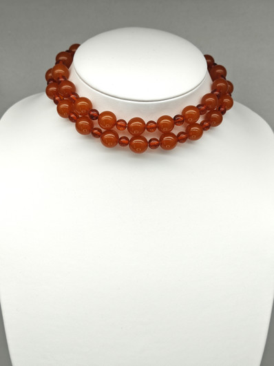 Vintage Baltic amber necklace 80 cm