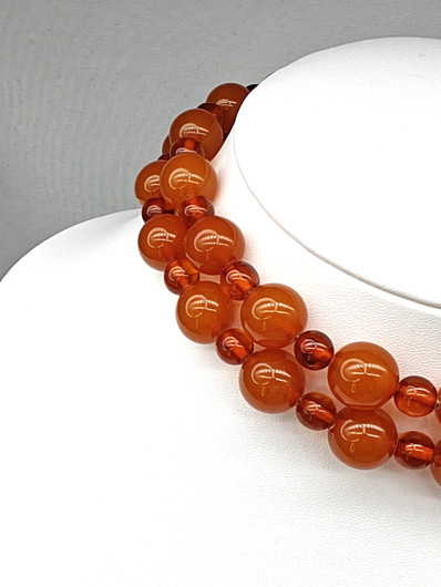Vintage Baltic amber necklace 80 cm