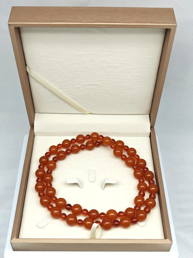 Vintage Baltic amber necklace 80 cm