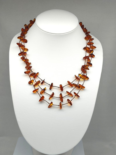 Vintage Baltic Amber necklace 62 cm