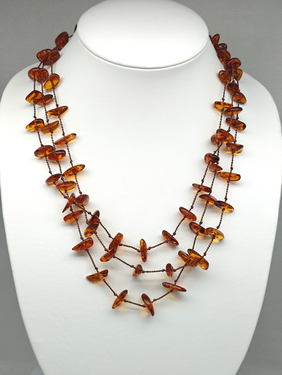 Vintage Baltic Amber necklace 62 cm
