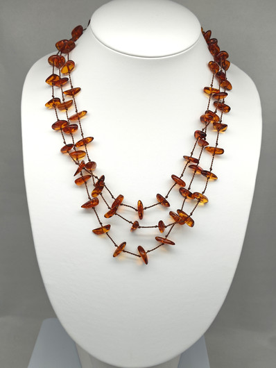 Vintage Baltic Amber necklace 62 cm