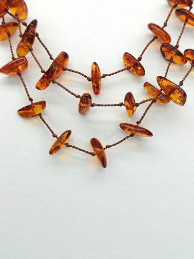 Vintage Baltic Amber necklace 62 cm