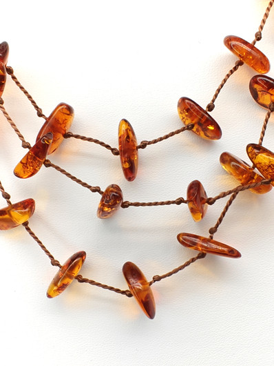 Vintage Baltic Amber necklace 62 cm