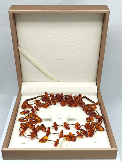 Vintage Baltic Amber necklace 62 cm