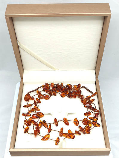 Vintage Baltic Amber necklace 62 cm