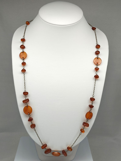 Vintage Baltic Amber necklace 88 cm