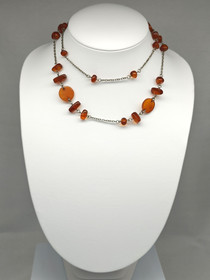 Vintage Itä-meren Meripihka helmet 88 cm