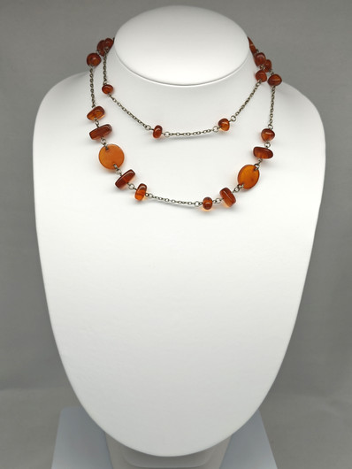 Vintage Baltic Amber necklace 88 cm