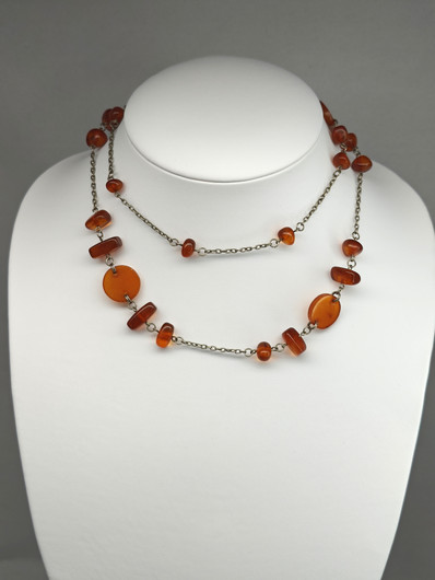 Vintage Baltic Amber necklace 88 cm