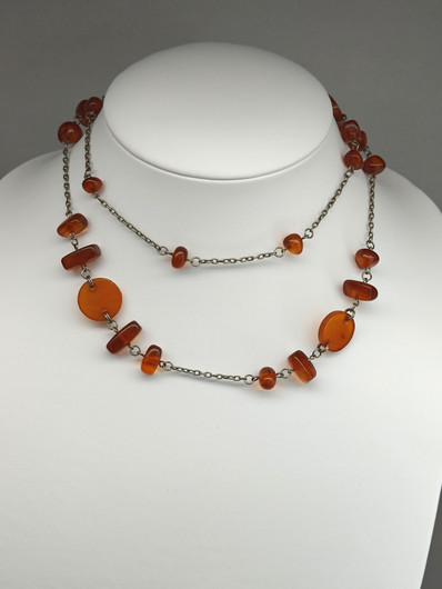 Vintage Baltic Amber necklace 88 cm