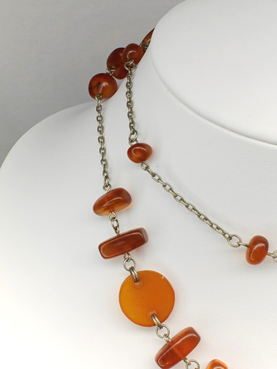 Vintage Baltic Amber necklace 88 cm