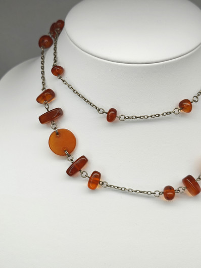 Vintage Baltic Amber necklace 88 cm