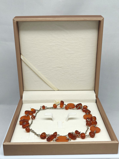 Vintage Baltic Amber necklace 88 cm