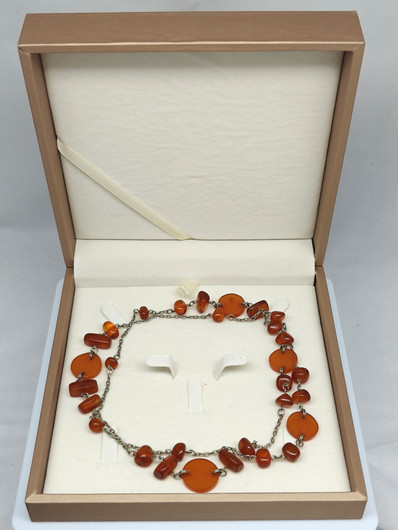 Vintage Baltic Amber necklace 88 cm