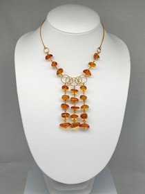 Vintage Itä-meren Meripihka kaulakoru 46 cm