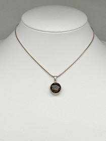 Vintage silver quartz necklace