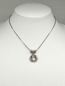 Vintage silver quartz necklace