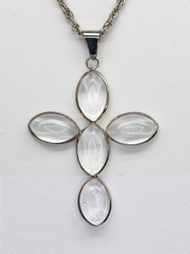 Vintage silver quartz necklace