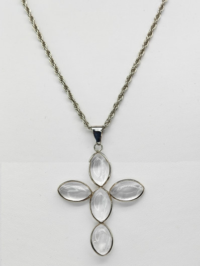 Vintage silver quartz necklace