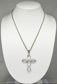 Vintage silver quartz necklace