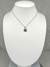 Vintage silver necklace with stone