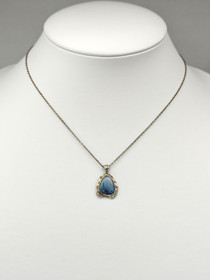 Vintage silver necklace with stone