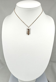 Vintage silver necklace with tiger eye